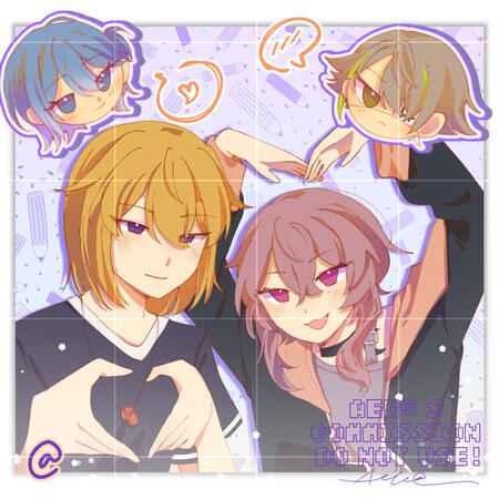 Bust-up colored sketch